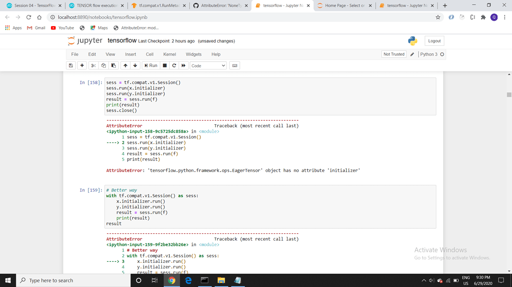 TENSOR flow execution locally - Machine Learning - CloudxLab Discussions