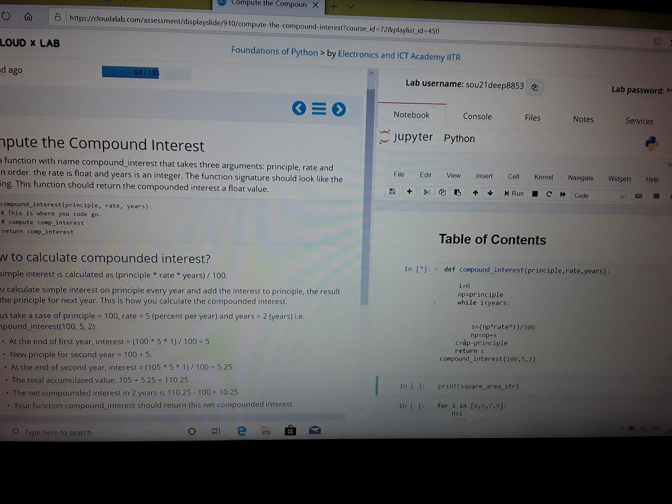 Note book on right screen is not giving output CloudxLab Discussions